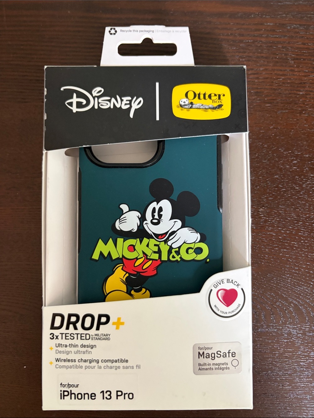 OtterBox Disney Mickey & Co Teal & Black iPhone 13 Pro Case - MagSafe